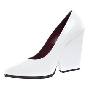 Celine White Wedge Heels size 35.5
